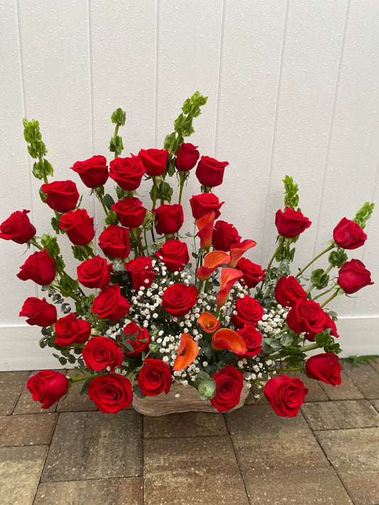 Extra Large Arrangement red roses-Life Flower Shop